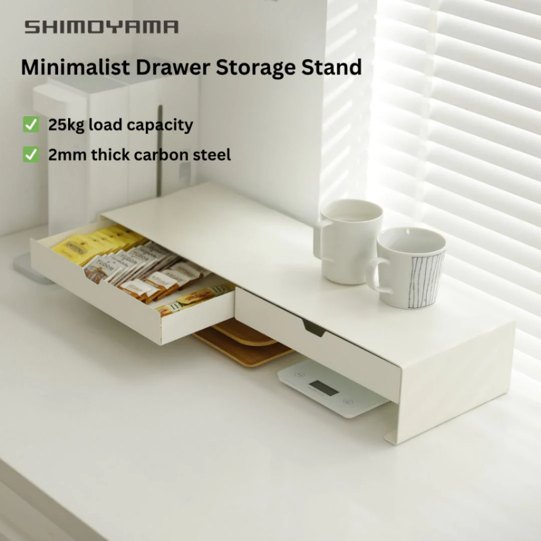 Shimoyama Kitchen Storage Sand with Drawer | Minimalist Drawer Storage Stand - Image 4
