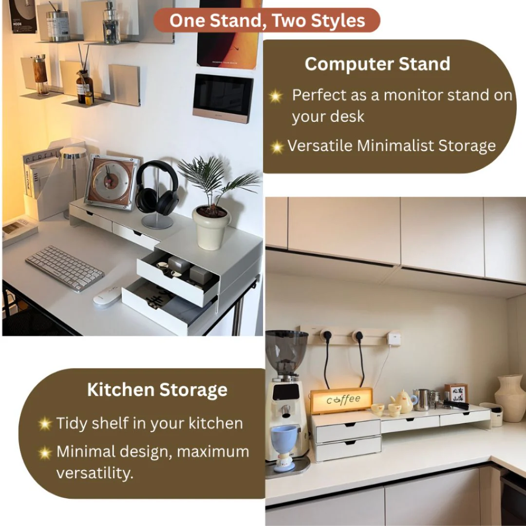 Shimoyama Kitchen Storage Sand with Drawer | Minimalist Drawer Storage Stand - Image 7