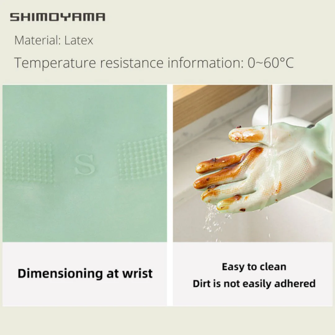 Shimoyama Latex Cleaning Glove Green - Image 6