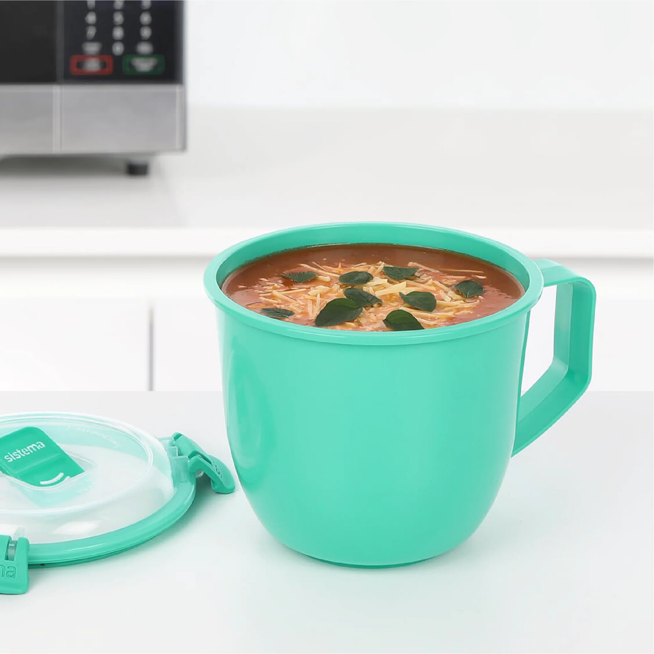 SISTEMA 900ml Microwavable Soup Mug - Image 2