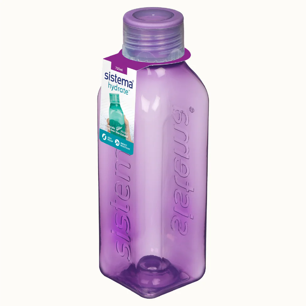 SISTEMA Square Plastic Water Bottle - Image 3