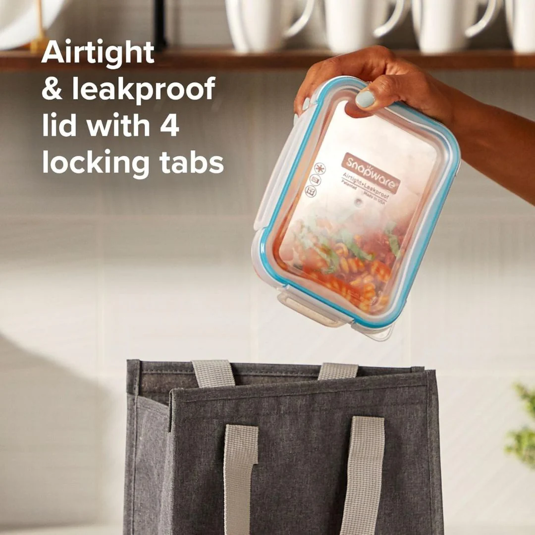 Snapware Total Solution Set Of 4 Square & Round Glass Food Container - Image 3