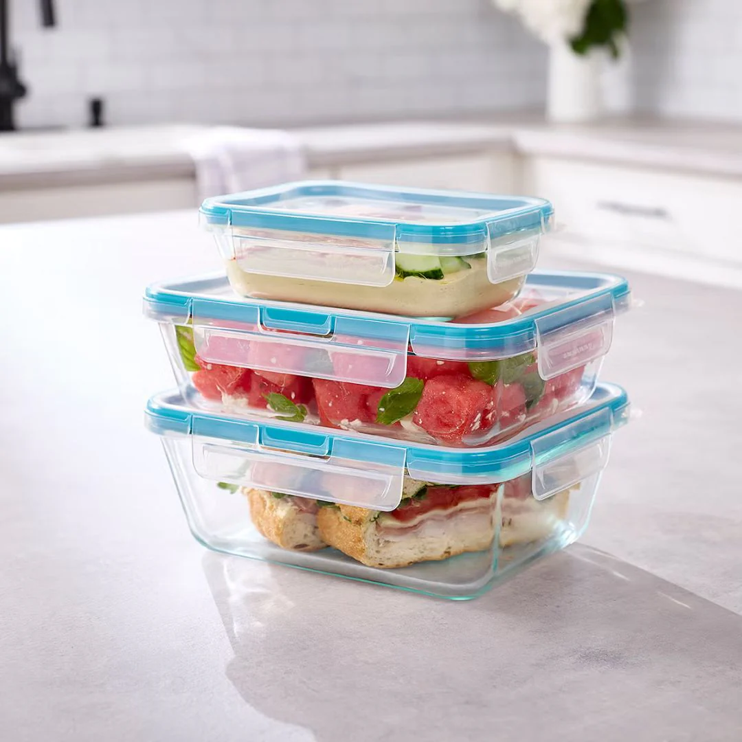 Snapware Total Solution Set Of 5 Square & Rect Glass Food Container - Image 3