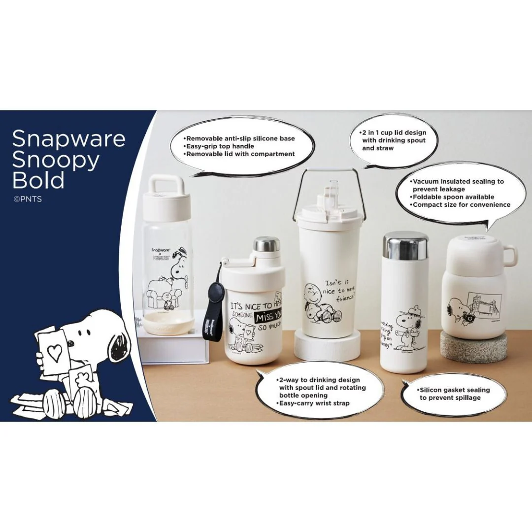 Snapware x Peanuts Snoopy Bold 800ml Vacuum Flask with Handle - Image 3