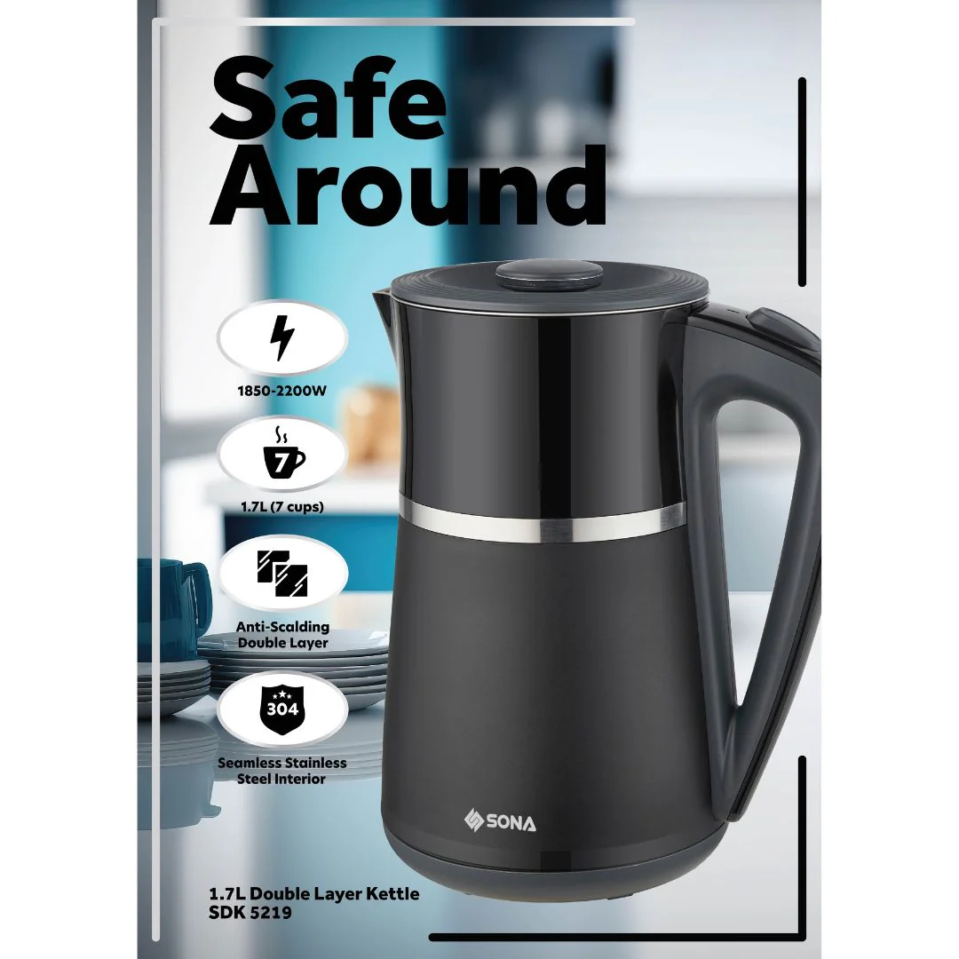 Sona 1.7L Double Layer Kettle - Image 2