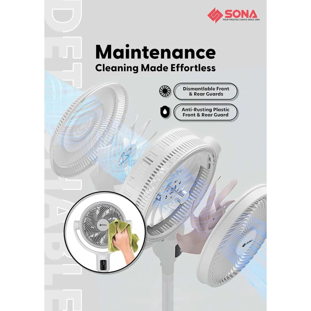 Sona 10” Remote DC Dual Bladed High Velocity Fan - Image 7