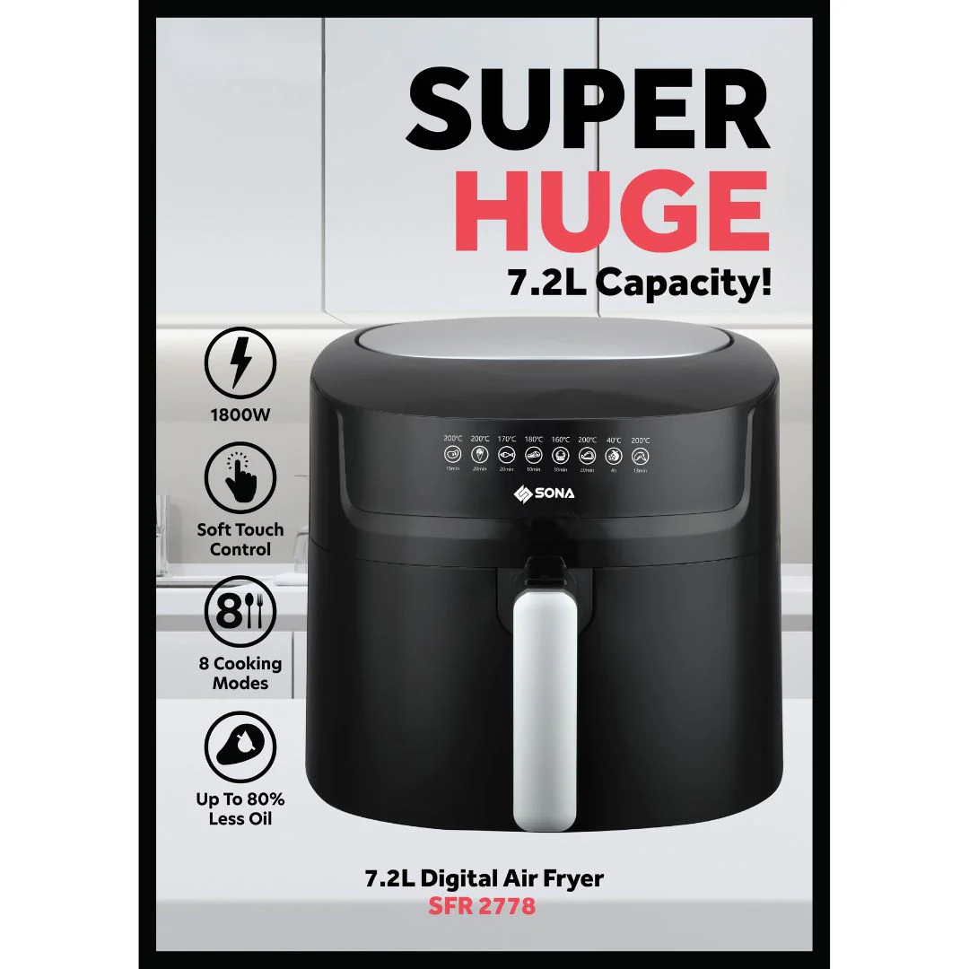 Sona 7.2L Digital Air Fryer - Image 5