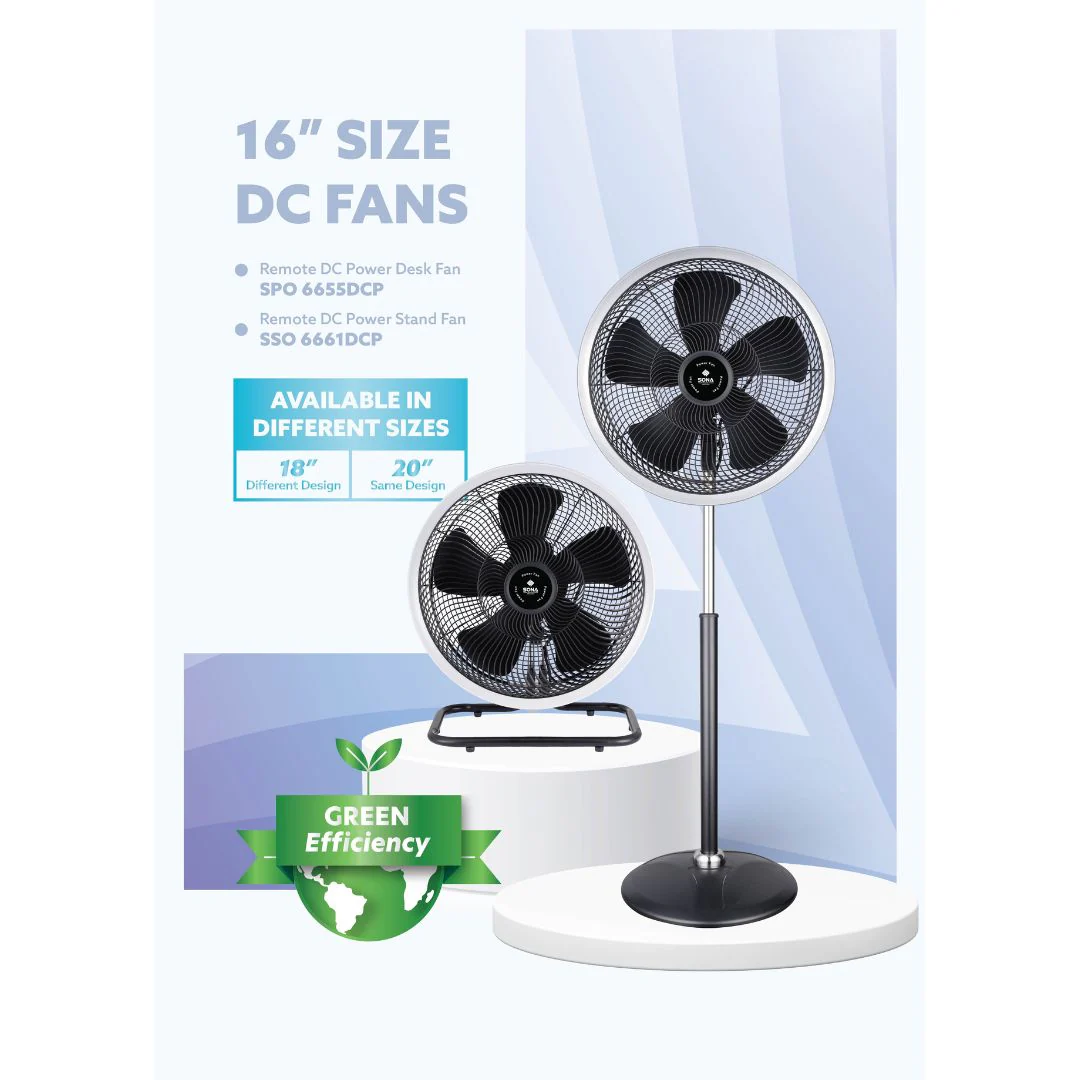 Sona Remote DC Power Stand Fan - Image 4