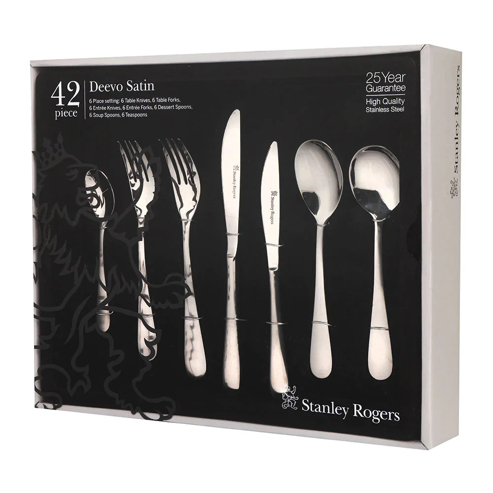 STANLEY ROGERS Deevo Satin 42 Piece Cutlery Set