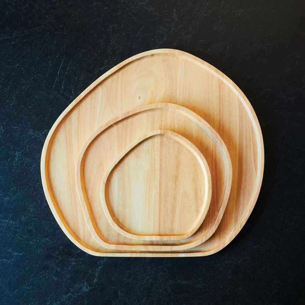 STANLEY ROGERS Small Wooden Serving Platter Round 25cm - Image 3