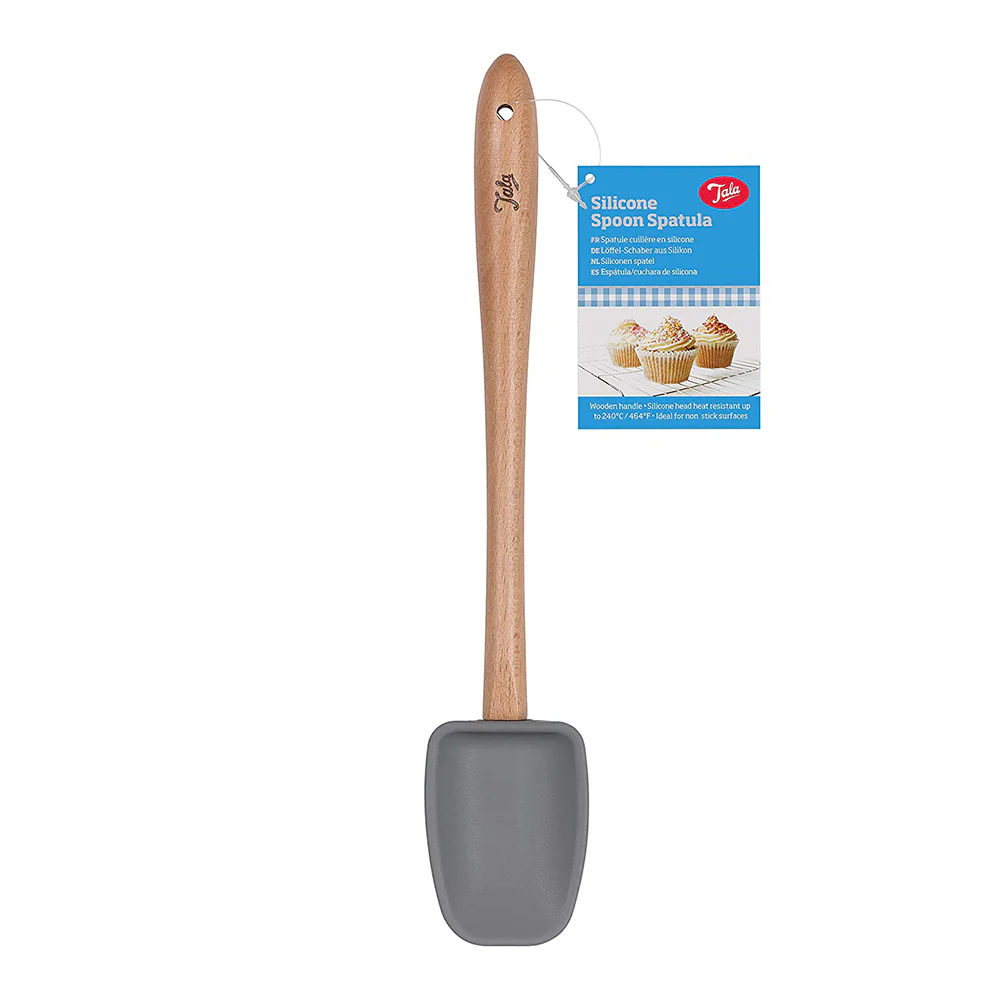 TALA Silicone Spoon Spatula With Wooden Handle - Grey - Image 2