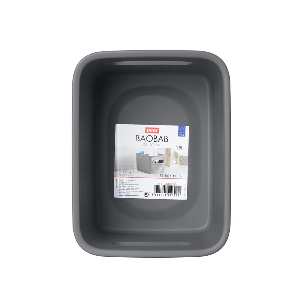 Tatay Storage Basket S 1.5L BAOBAB (Grey) T0101.14 - Image 2