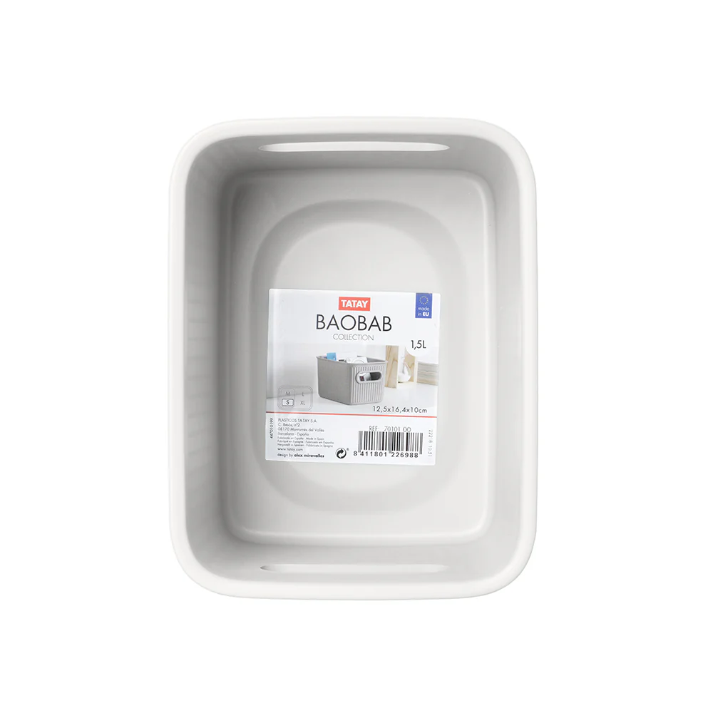 Tatay Storage Basket S 1.5L BAOBAB (White) T0101.01 - Image 2