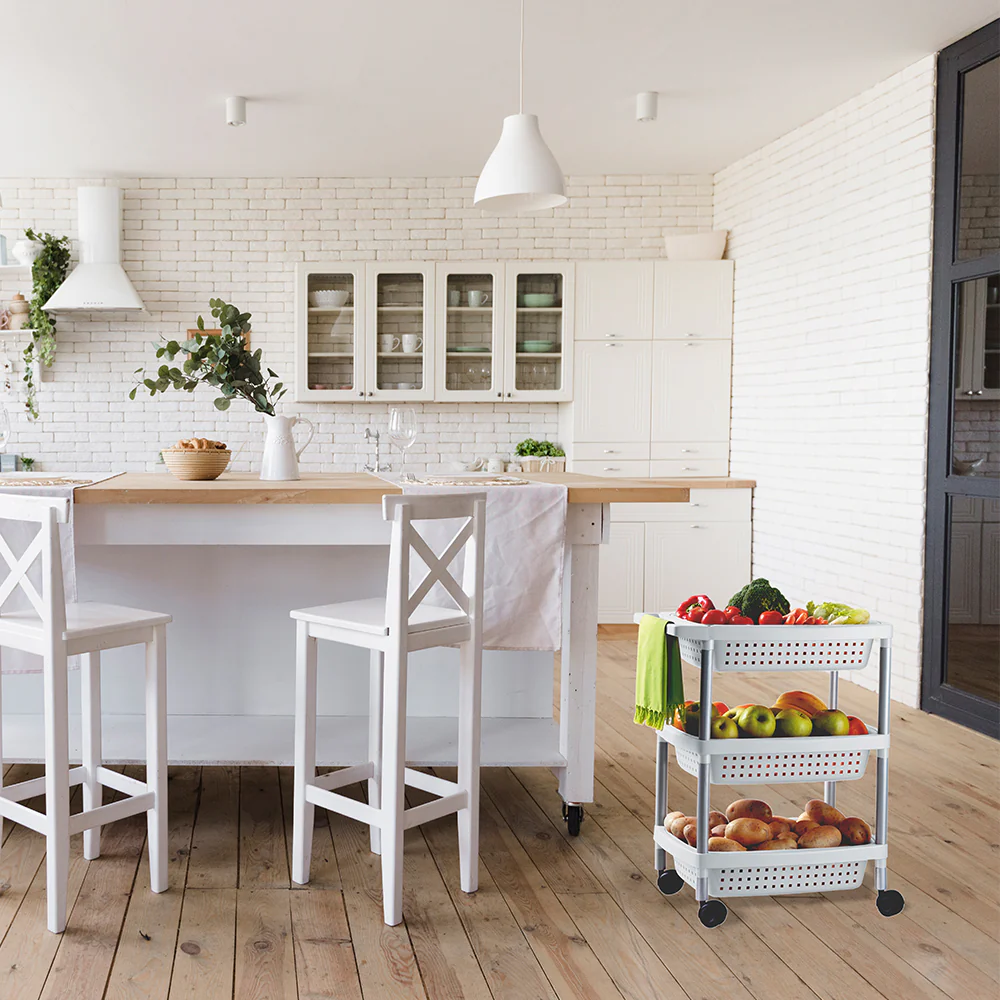 Tatay Vegetables Trolley 3 White T7380.01 - Image 2