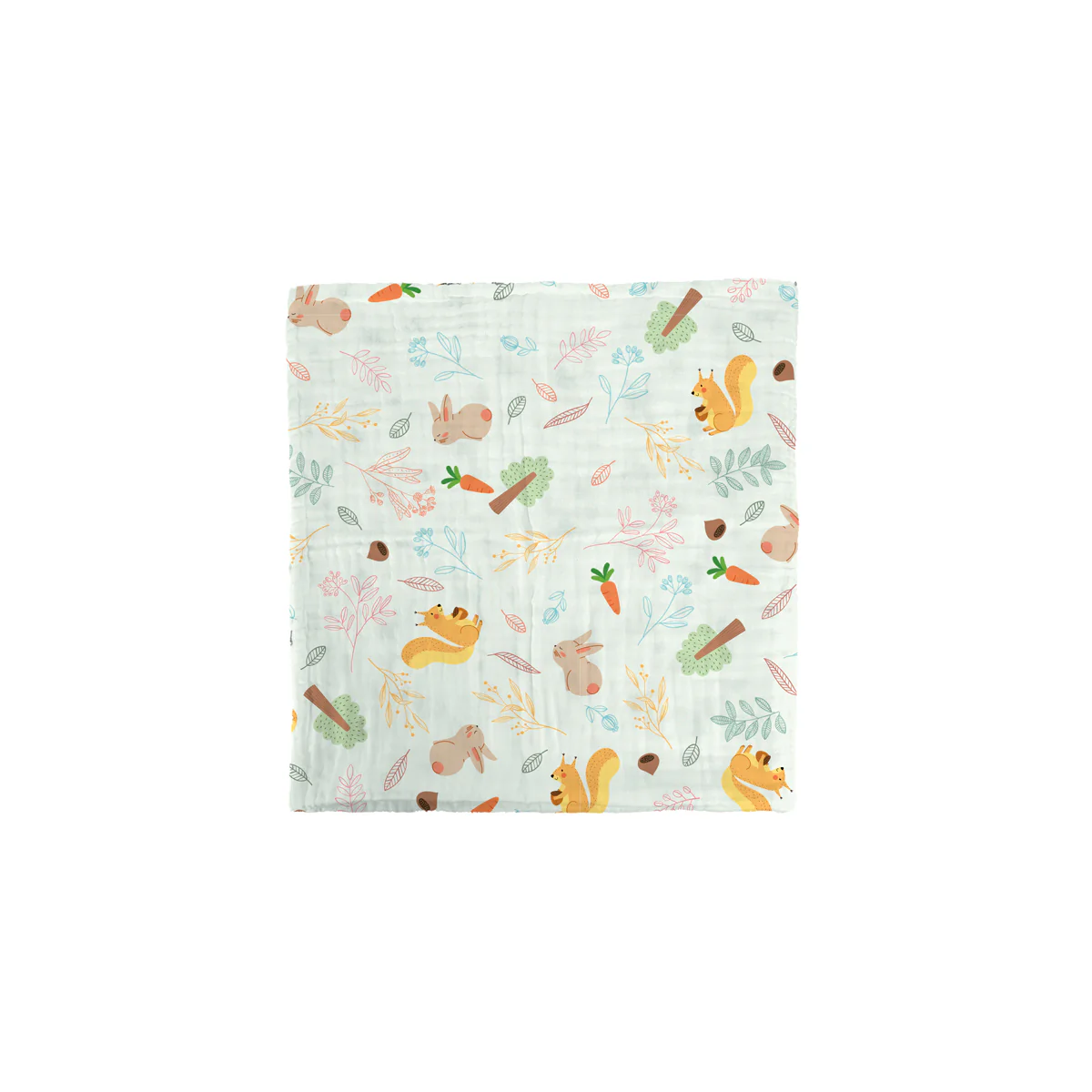 The Gang 100% Cotton 6-Ply High Density Printed Gauze Bath Linen Squirrel - Image 6