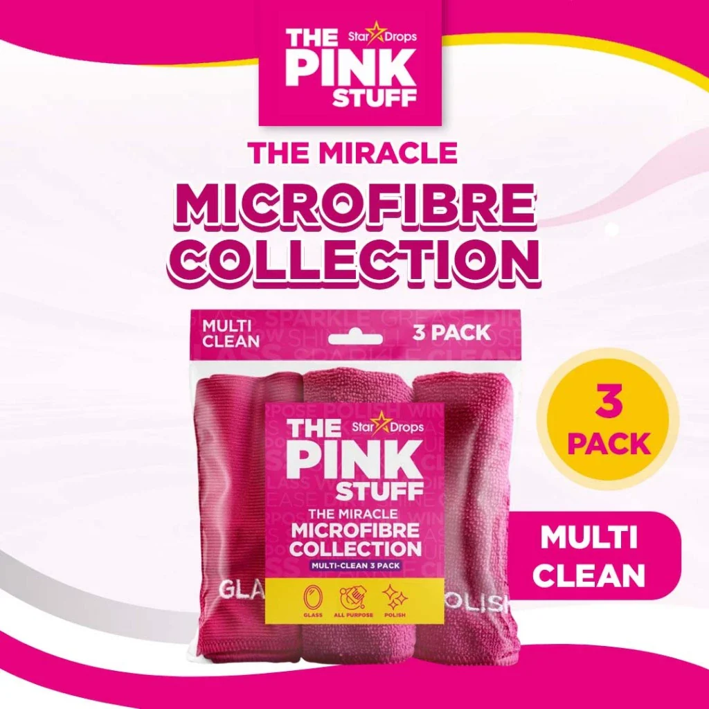 The Pink Stuff  Microfibre Cloths 3 pcs/ PACK - Image 2