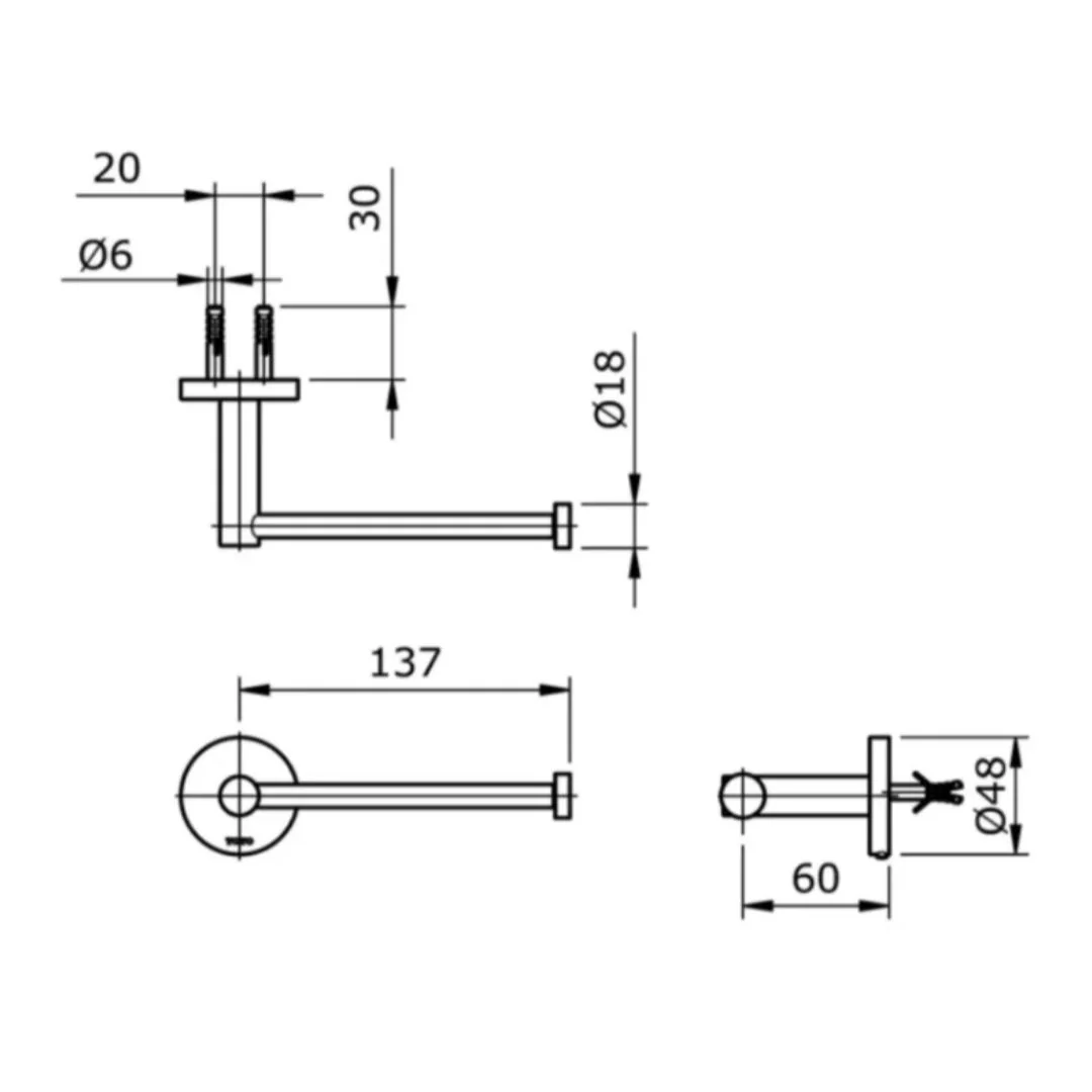 TOTO "Ego II Series" Paper Holder TX703AES - Image 2