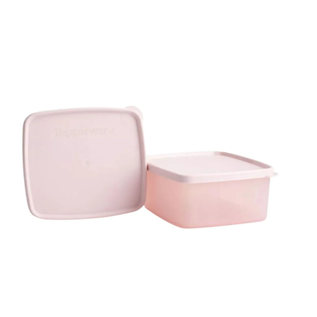 Tupperware 2pcs Stacking Square Food Storage containers (400ml) TP0031 - Image 4