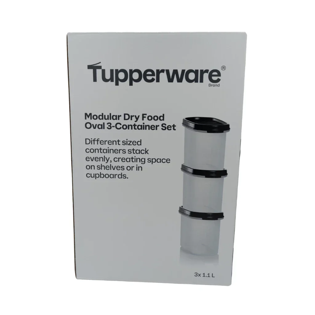 Tupperware Oval Modular Dry Food 3pcs Container Set (3x1.1L) TP0008 - Image 3