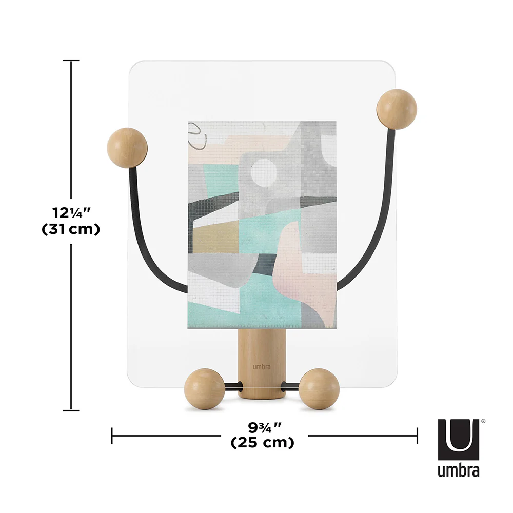 UMBRA Woody Photo Display, 8" x 10", L, Black/Natural - Image 2