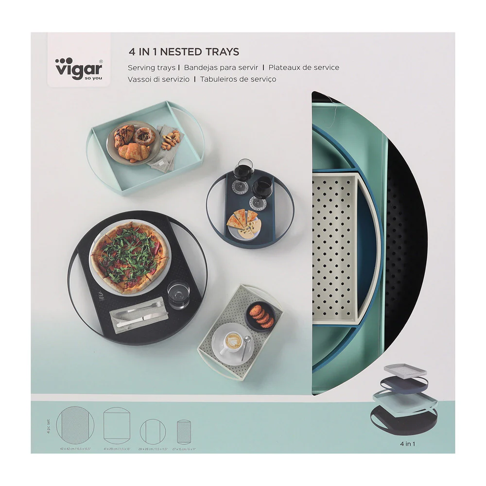 Vigar 4 in 1 Nested Serving Trays - Image 2