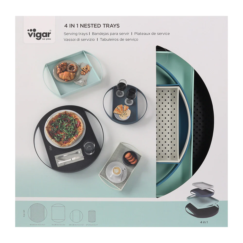 Vigar 4 in 1 Nested Serving Trays - Image 3