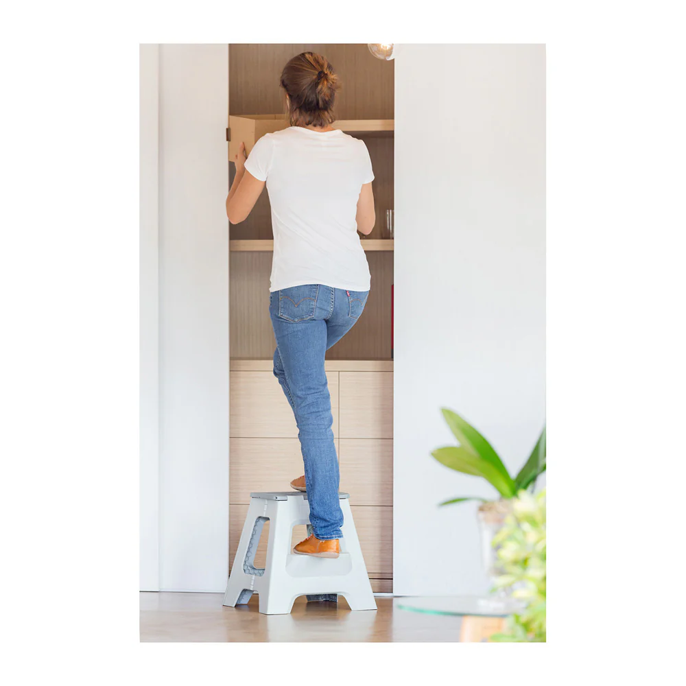 Vigar Compact 2 Step Grey Foldable 40cm Stool - Image 5