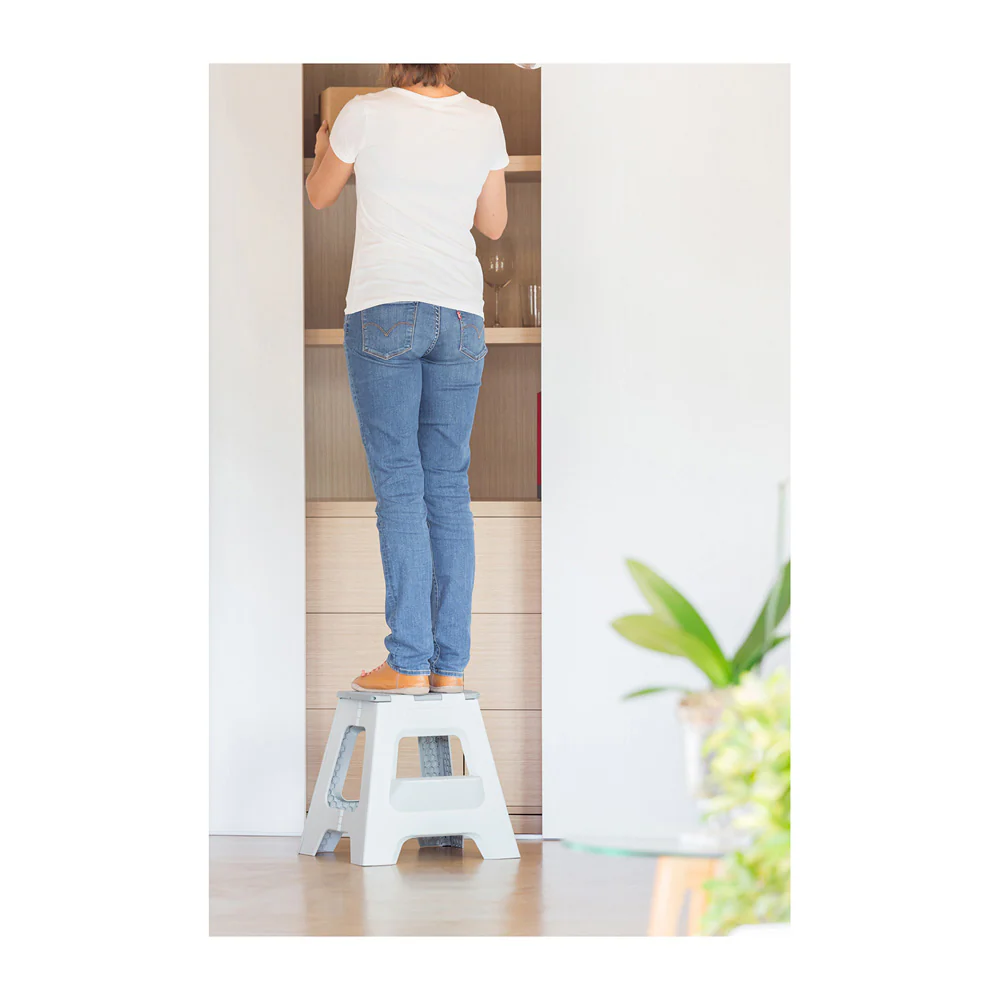 Vigar Compact 2 Step Grey Foldable 40cm Stool - Image 6