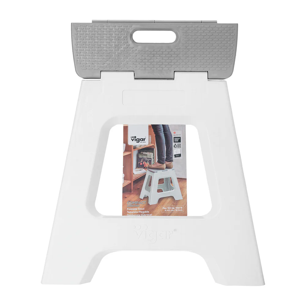 Vigar Compact Grey Foldable Stool - Image 3