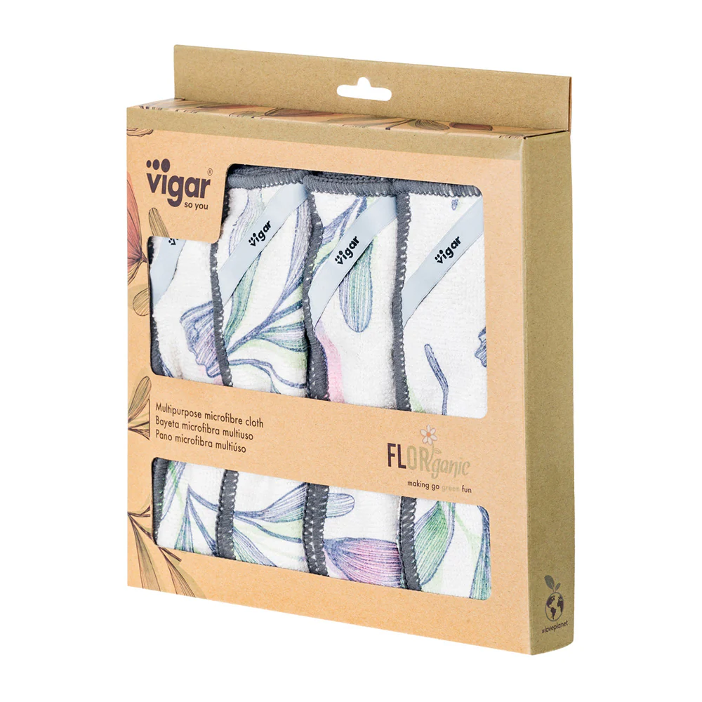 Vigar Florganic Microfibre Cloth 4pc - Image 4