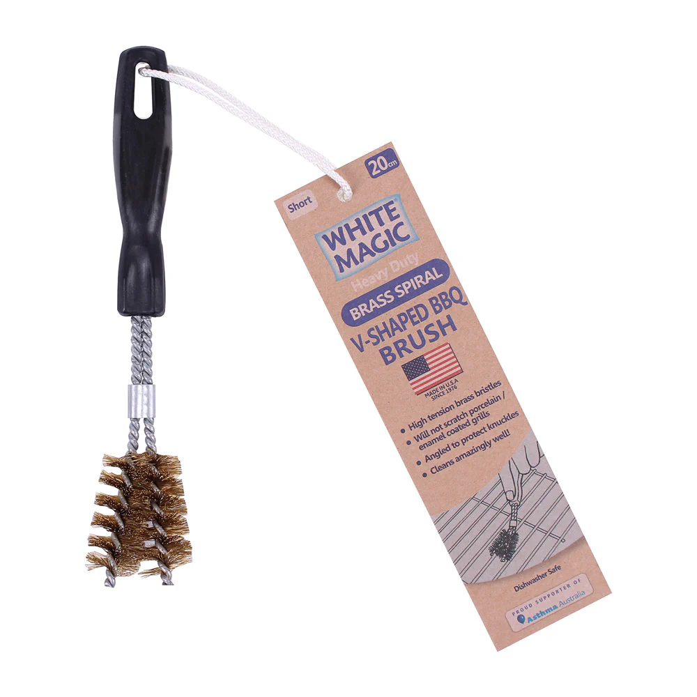 White Magic Brass Spiral Barbecue Brush - Image 6