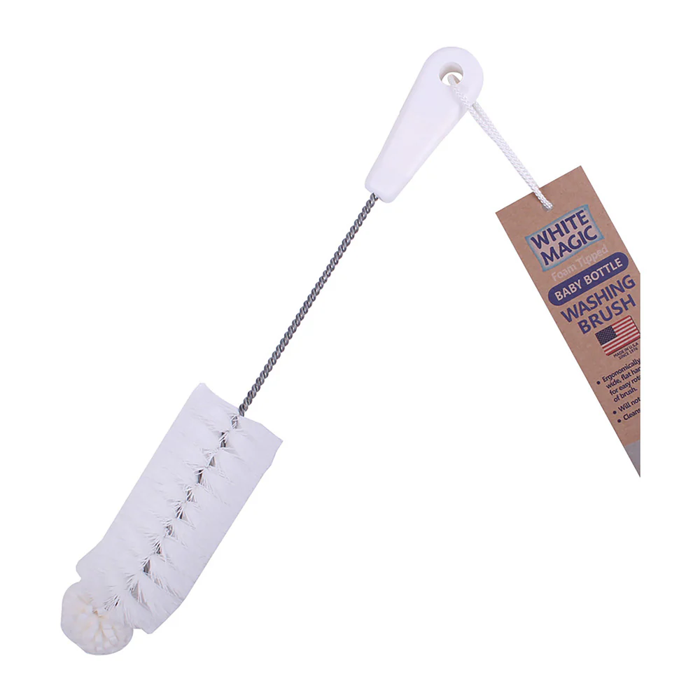 White Magic Foam Tipped Baby Bottle Washing Brush - Image 4