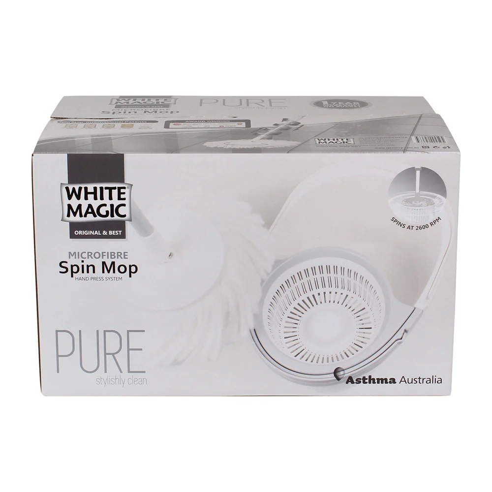 White Magic Pure Spin Mop Set (2 Heads with no Extension) - Image 3