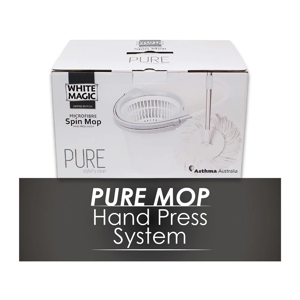 White Magic Pure Spin Mop Set (2 Heads with no Extension) - Image 4