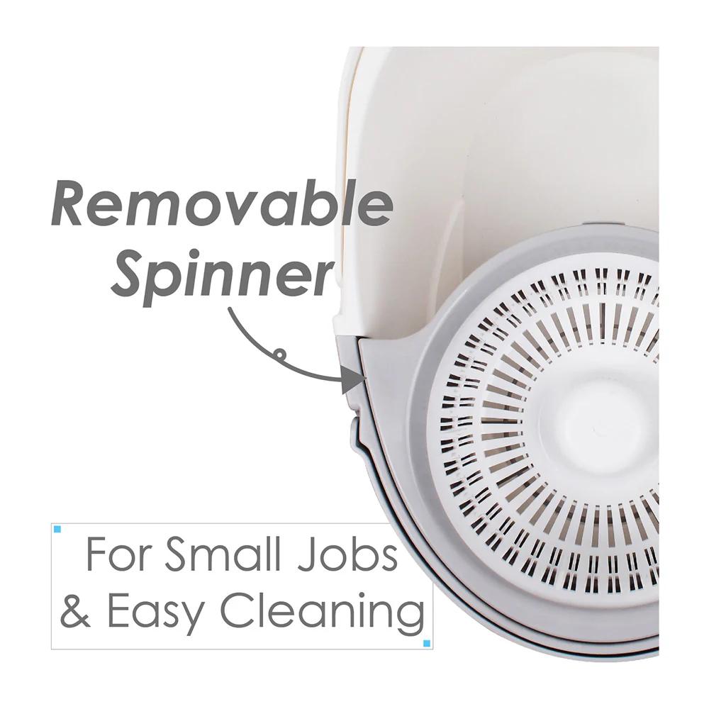 White Magic Pure Spin Mop Set (2 Heads with no Extension) - Image 7