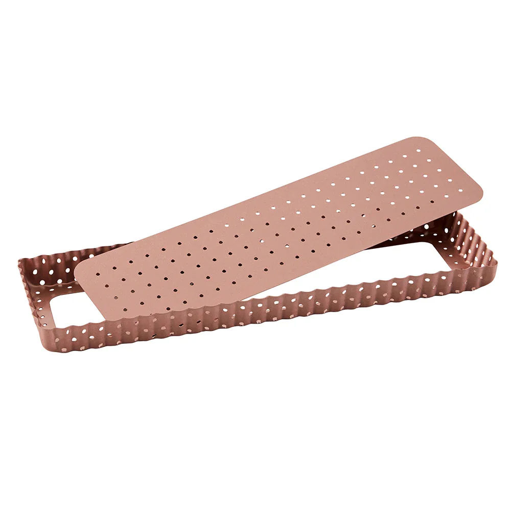 WILTSHIRE Rose Gold Perforated Tart Pan 34.5cm - Image 2