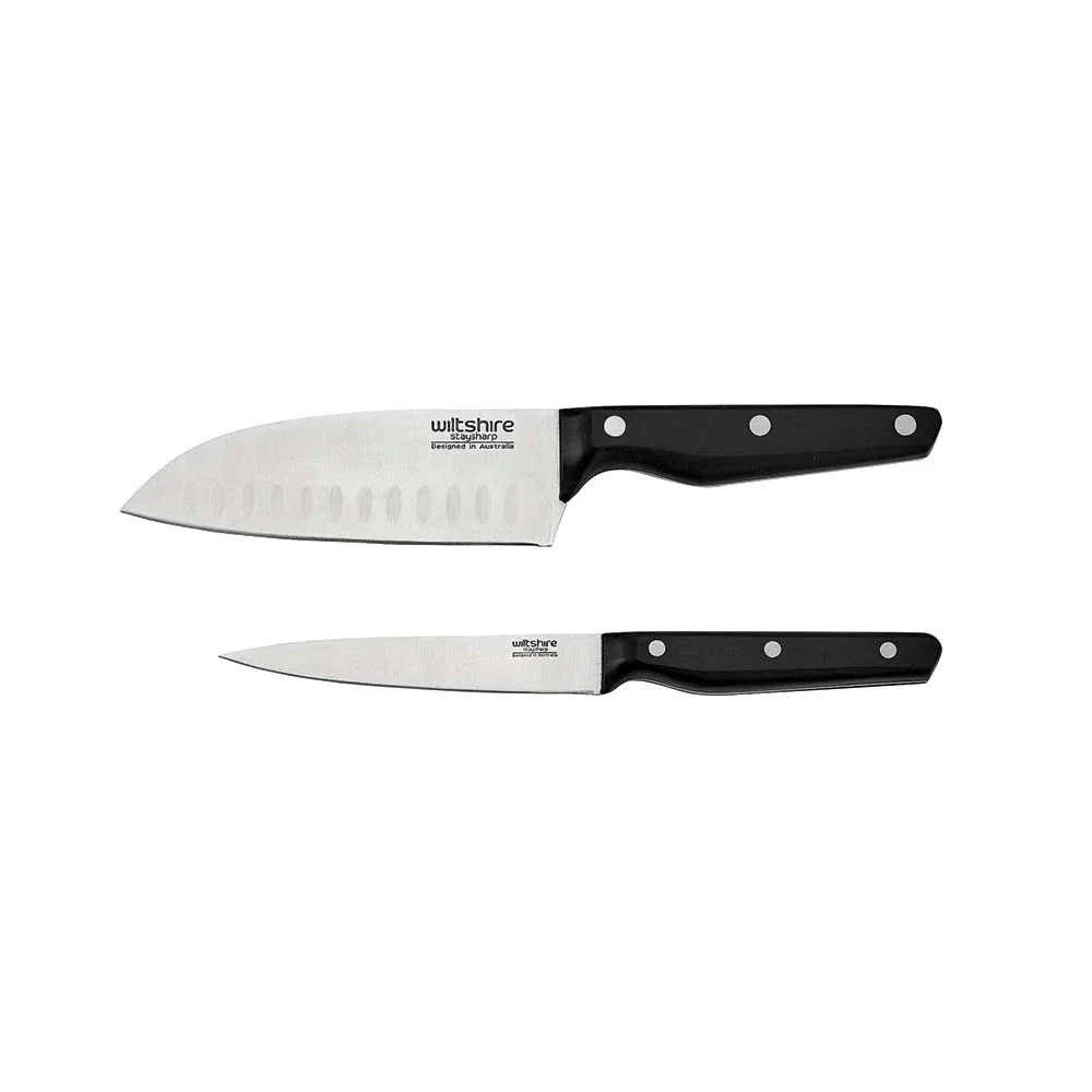 Wiltshire Staysharp Triple Rivet Duo Set Santoku & Utility Knife 2 Piece - Image 6