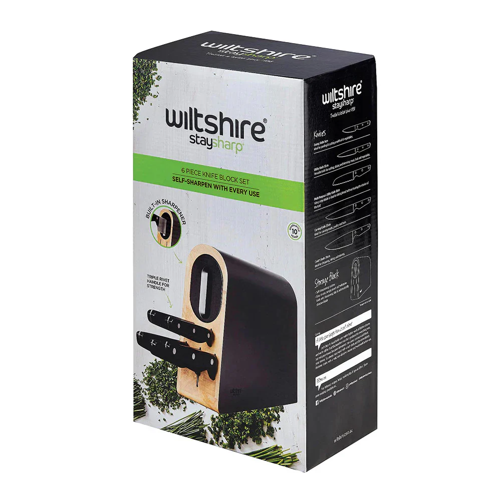 Wiltshire Staysharp Triple Rivet Knife Block Set 6 Piece - Image 4