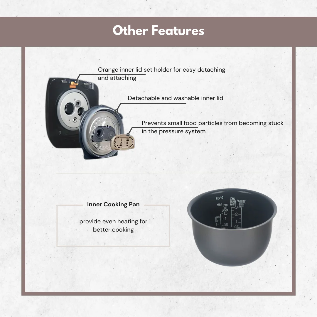 Zojirushi Superior Mini 0.50L IH/Pressure Rice cooker - Image 7