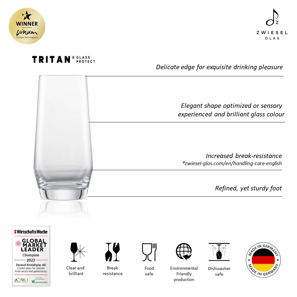 Zwiesel Glas Tritan Crystal Pure Longdrink Tumbler, 542 mL - Box of 6 - Image 4