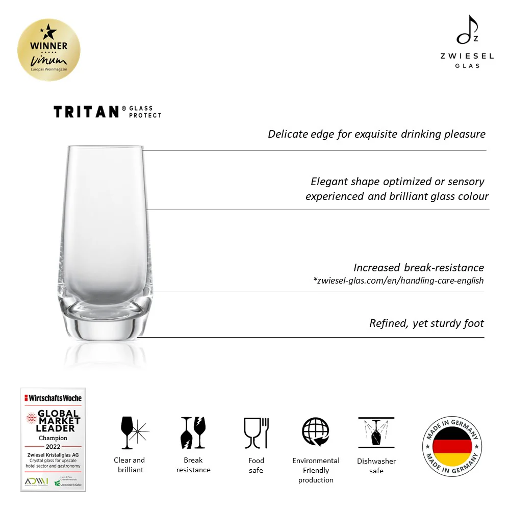 Zwiesel Glas Tritan Crystal Pure Shot Glass, 94 mL - Box of 6 - Image 4