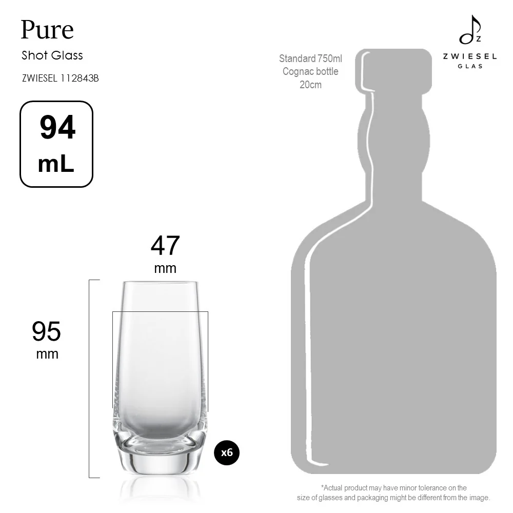 Zwiesel Glas Tritan Crystal Pure Shot Glass, 94 mL - Box of 6 - Image 5